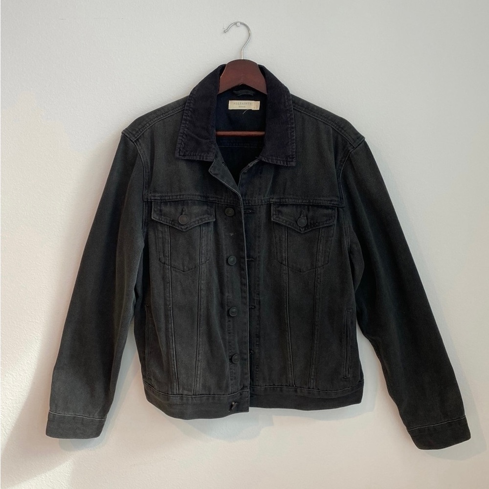 Allsaints Mens Ormside Black Denim jacket size M